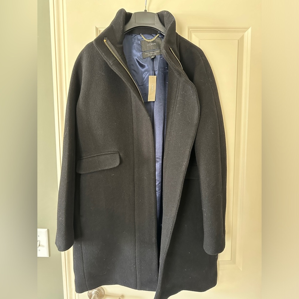 Jcrew Stadium Cloth Black Coat - 6T NWT